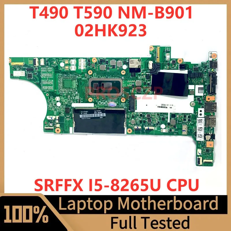 FT490/FT492/FT590/FP531 NM-B901 For Lenovo ThinkPad T490 T590 Laptop Motherboard 02HK923 With SRFFX I5-8265U CPU 100%Tested Good