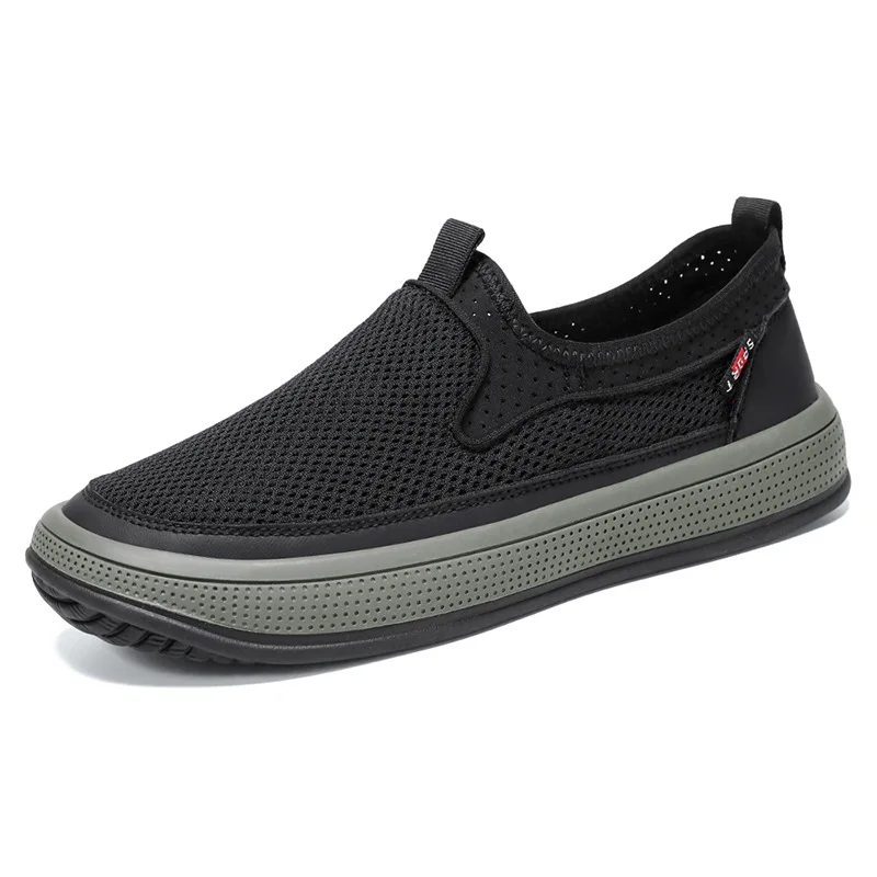 Zapatillas de tenis para hombre, novedad de verano, suela suave transpirable pura, zapato informal ligero, zapato individual multifuncional de Color para hombre