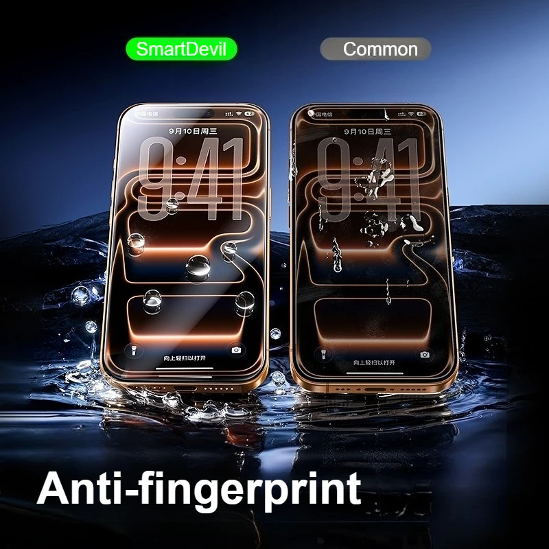 SmartDevil 2/3 Stück Displayschutzfolie für iPhone 17Pro Max 17, randlose gehärtete Glasfolie für iPhone Air, Anti-Fingerabdruck, klar – Detail 2