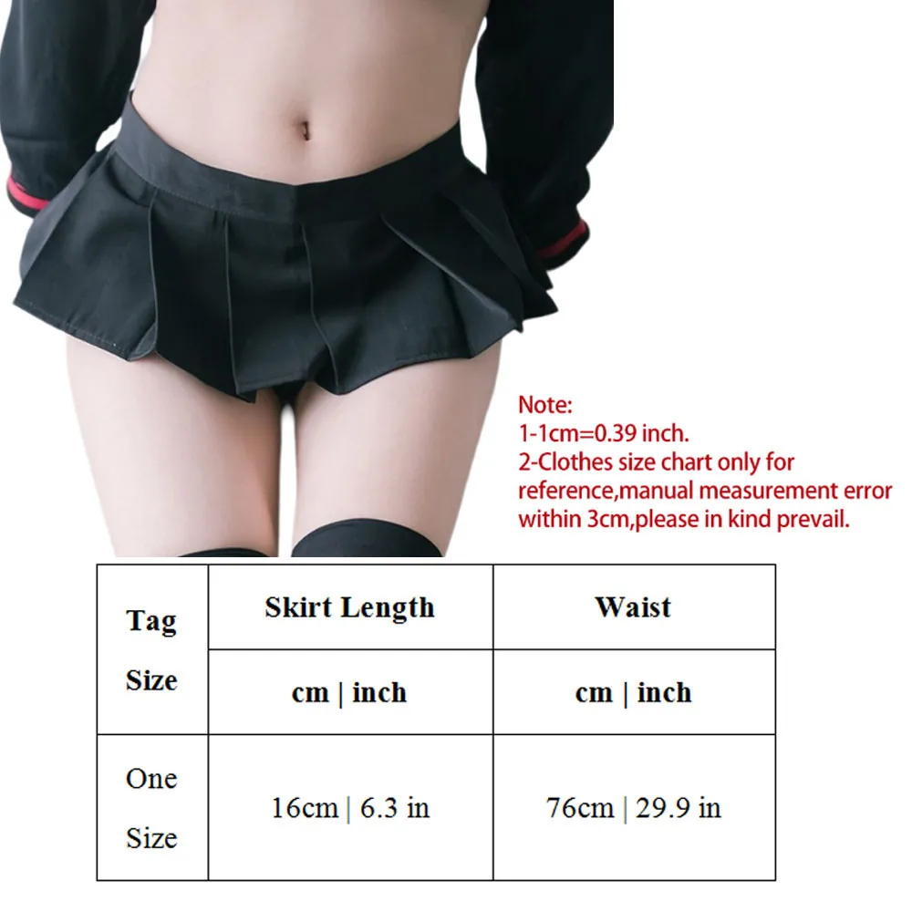 Women Mini Pleated Skirt Pornographic Cosplay Leaky Buttocks Skirt Black Ultra Short Skirt For Female Clubwear Sissy Gay Skirt