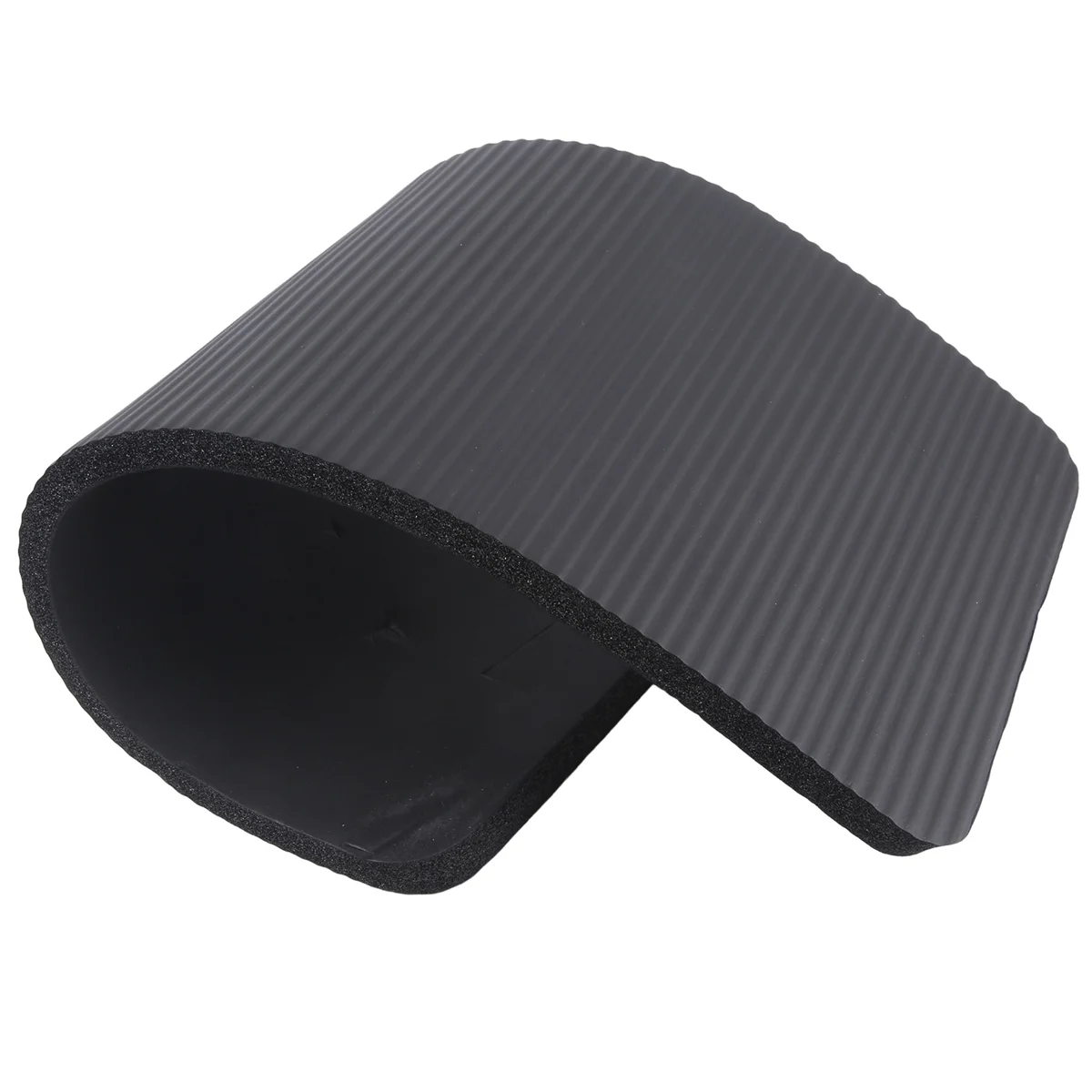 SMIEA سجادة يوجا سميكة 15 مم مريحة للركبة والكوع من الإسفنج لممارسة اليوجا والبيلاتس وسادات داخلية للتدريب على اللياقة البدنية، أسود