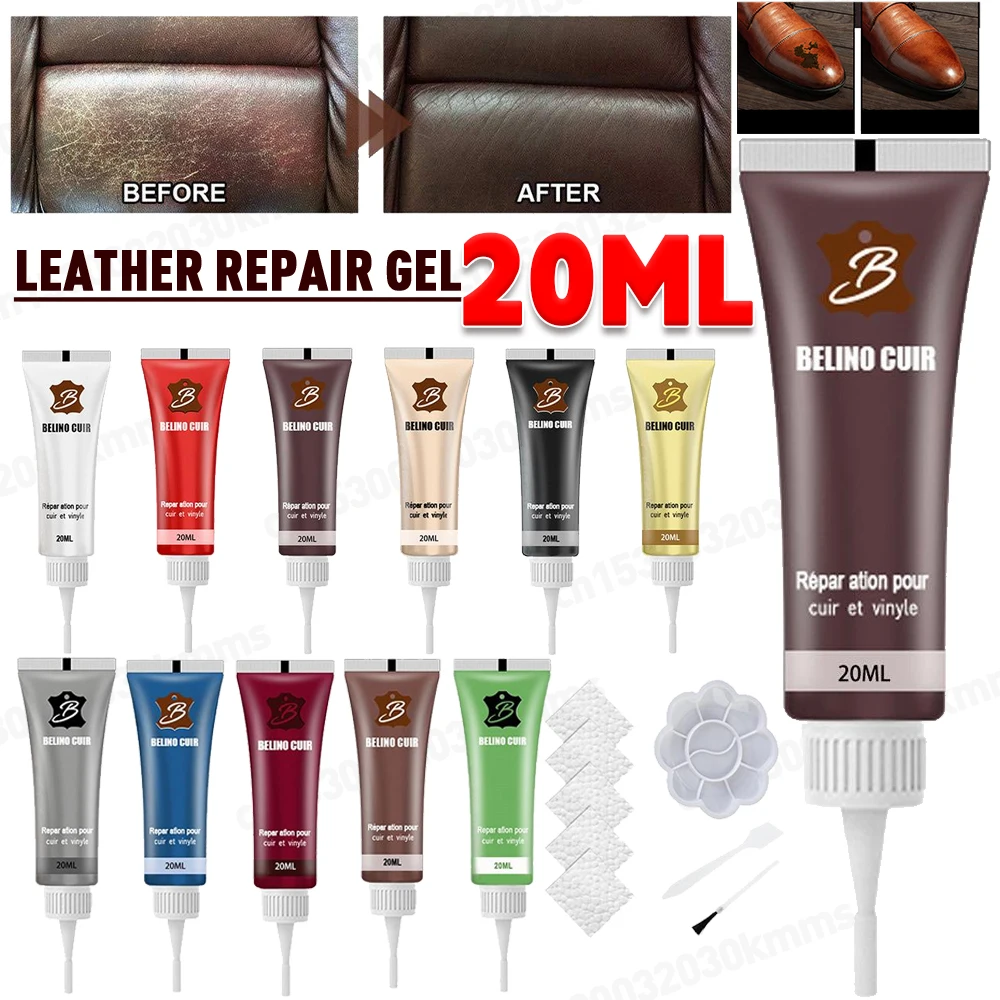 20ML Leather Color Repair Paste Repair Paste Leather Clothe Scratches Cracks Leather Car Leather Seats Leather Upholstery Repair