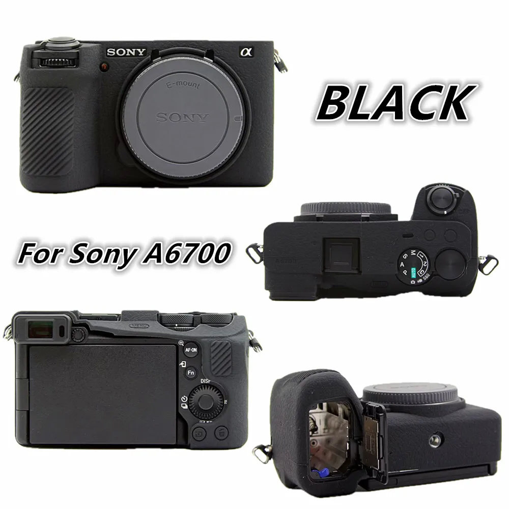 Silicone Case Cover Camera Bag for Sony A6700 A7IV A7M4 ZV-E10 ZV-1 ZV1F A7c A9 A7R A7 A7S III IV A7III A7RIII A7RIV A9II ZV1II