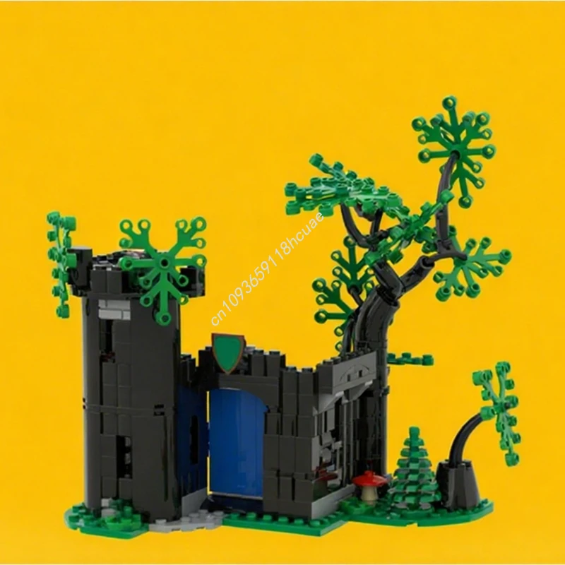 

258 шт. MOC лесная крепость из 100% замка, строительные блоки, рождественские модульные здания, вечерние сувениры, сумка для подарков, вариант детского подарка