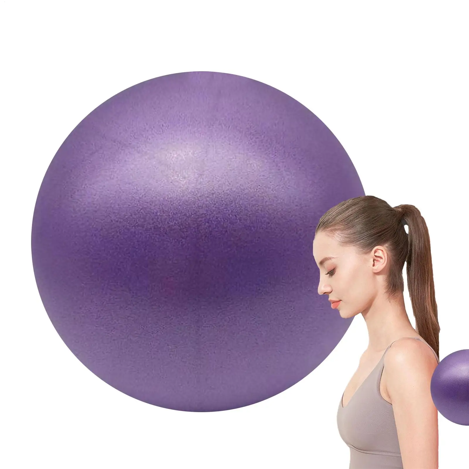 15CM Inflation Indoor Yoga Ball Fitness PVC Pilates Exercise Gym Ball Balance Stability Anti Burst Exercise Balls for Thigh Leg