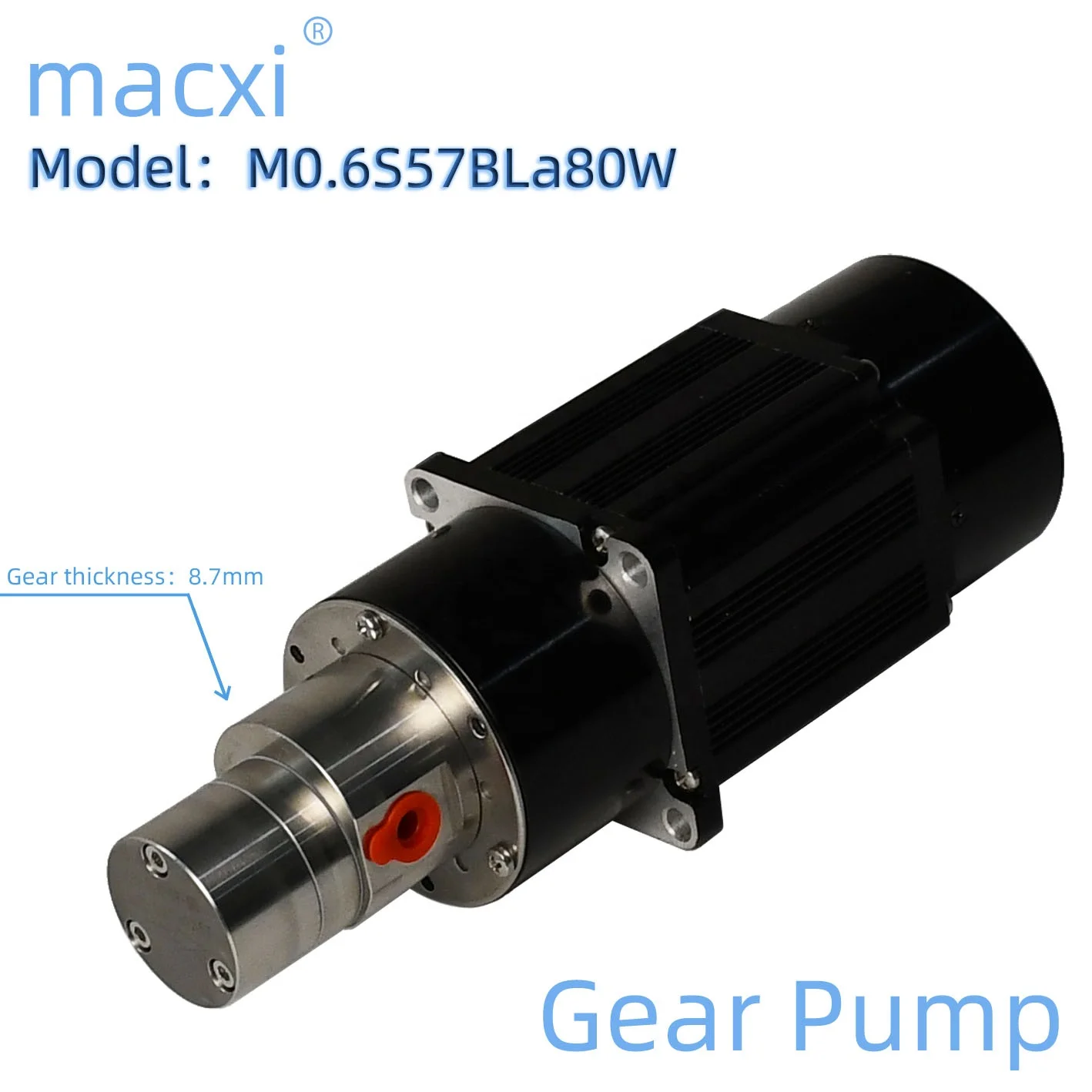 stainless steel Magnetically coupled gear pumps with electro-magnetic drive M0.60S57BLb80W