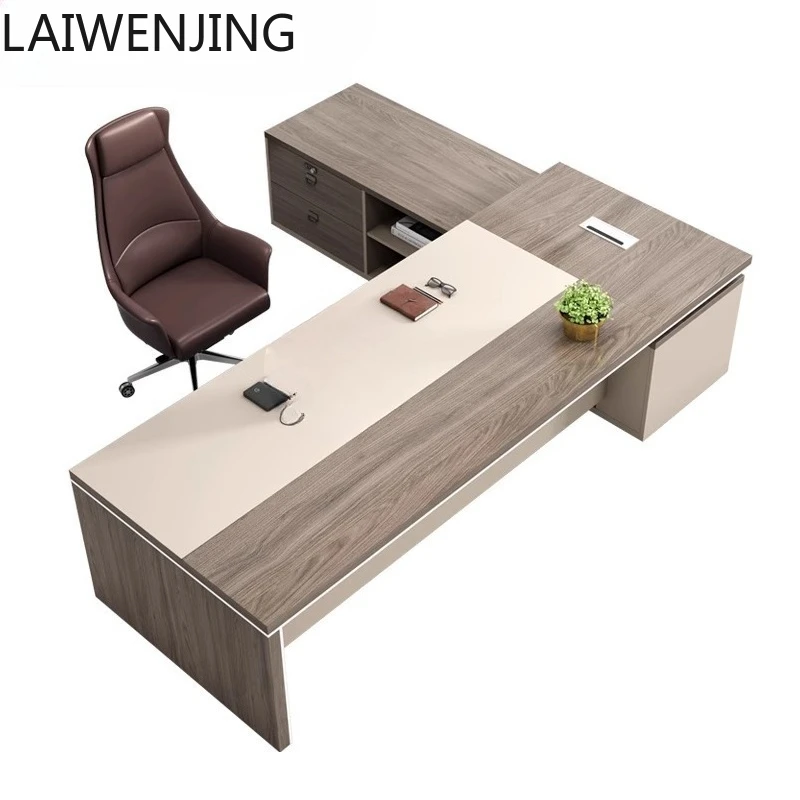 

HLZ boss office desk and chair combination high-end simple modern single president table