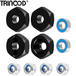TRINOOD Aluminum Alloy 12mm Wheel Hex Hub Adapters for Lo-si Mini JRX2 & JRXT 1/16 Scale Cars Upgrade Parts