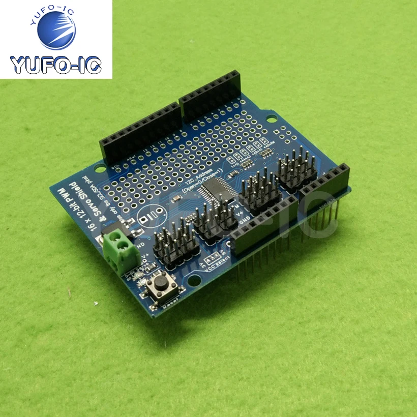 Free Ship 3pcs 16-Channel 12-Bit PWM/Servo Shield 16 Servo Drive Module