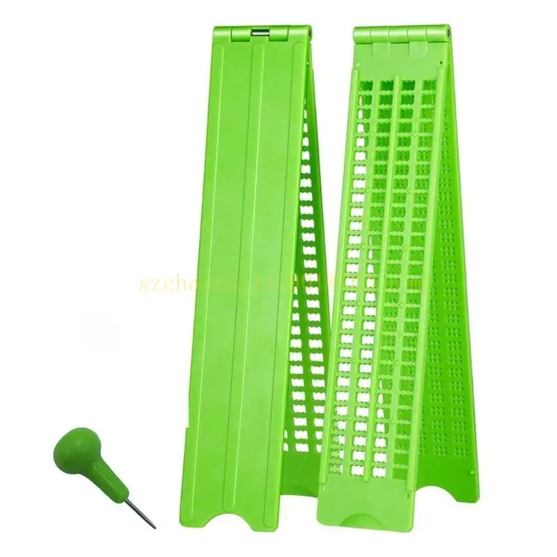 Herramienta escritura Braille 62ka, pizarras braille y lápiz 4 líneas 28 células Braille Fingboards, Braille Learning