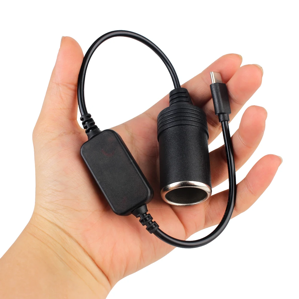 cigarette lighter adapter accessories Car Electronics Accessories Cigarette Lighter Adapter Converter 1pc Type C  Male to Female 5V USB To 12V Cigarette Lighter Socket