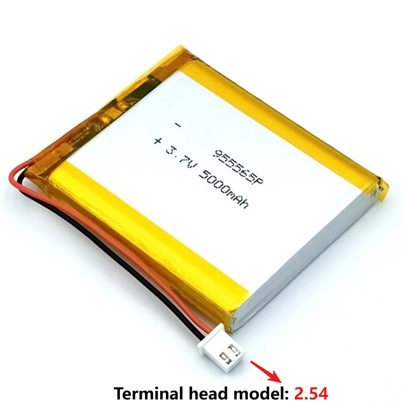 955465 955565 3.7V 5000mAh Lithium Polymer Battery Rechargeable Lipo Batteries for Mobile Power GPS Locator Camera Tablet PC DVD