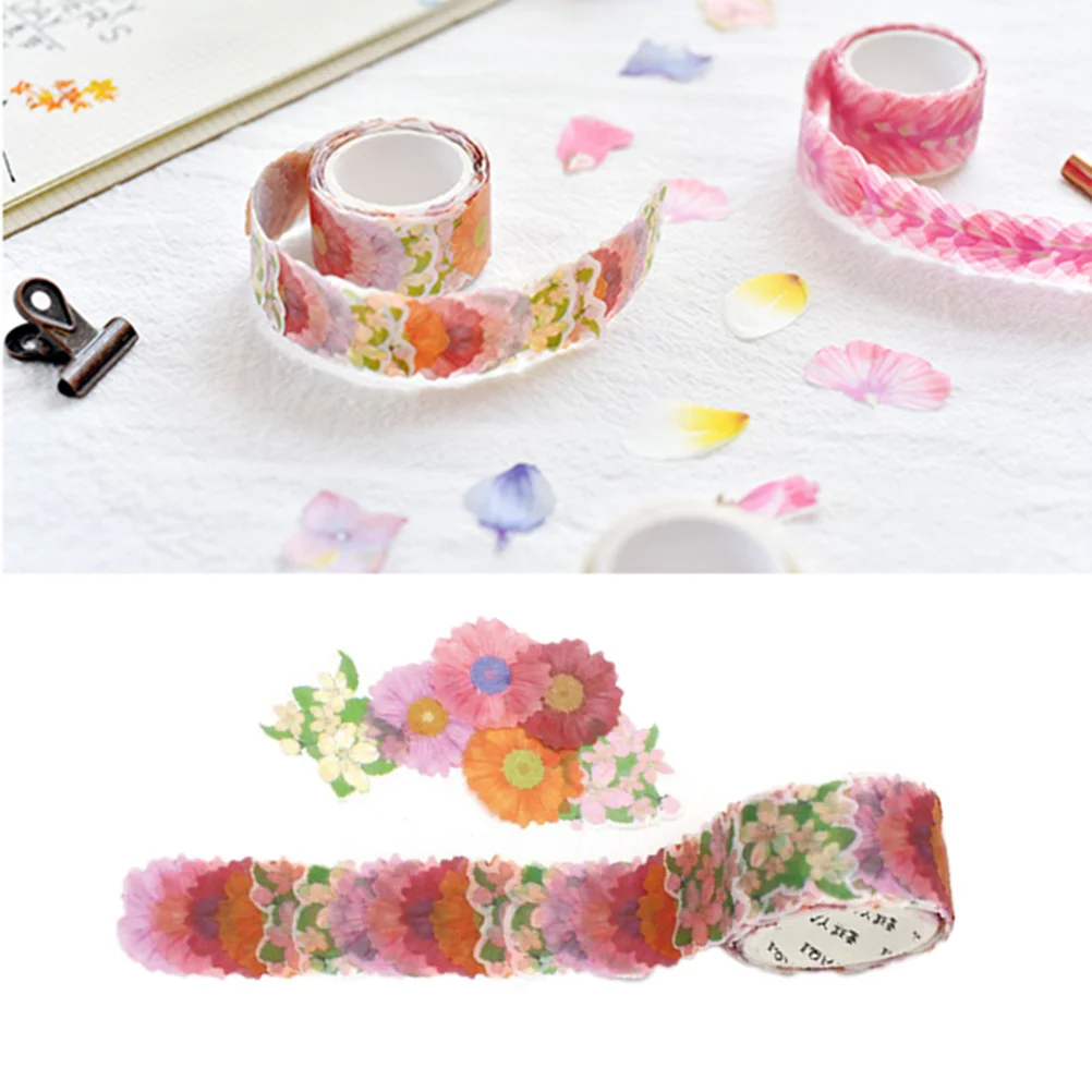 

Stickers Premium Floral Print Peel Stick Decorative Tape For Diy Scrapbooks Wall Craft Decoration Masking Tape