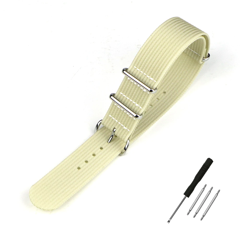 Nylon-Uhrenarmband, geripptes Armband, 16 mm, 18 mm, 19 mm, 20 mm, 22 mm, 24 mm, Ersatz für Militär-Ballistikgewebe, Premium-Uhrenarmband-Zubehör – Detail 9