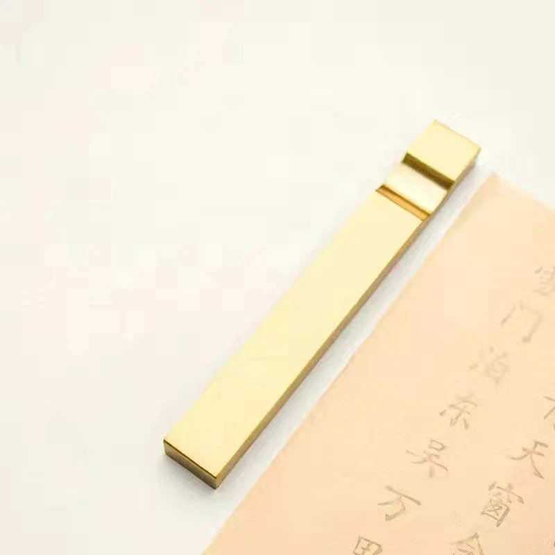 Solid Pure Copper Calligraphy Paperweight Brush Rest Paper Press Book Weight For Chinese Calligraphy Painting Study Stationery