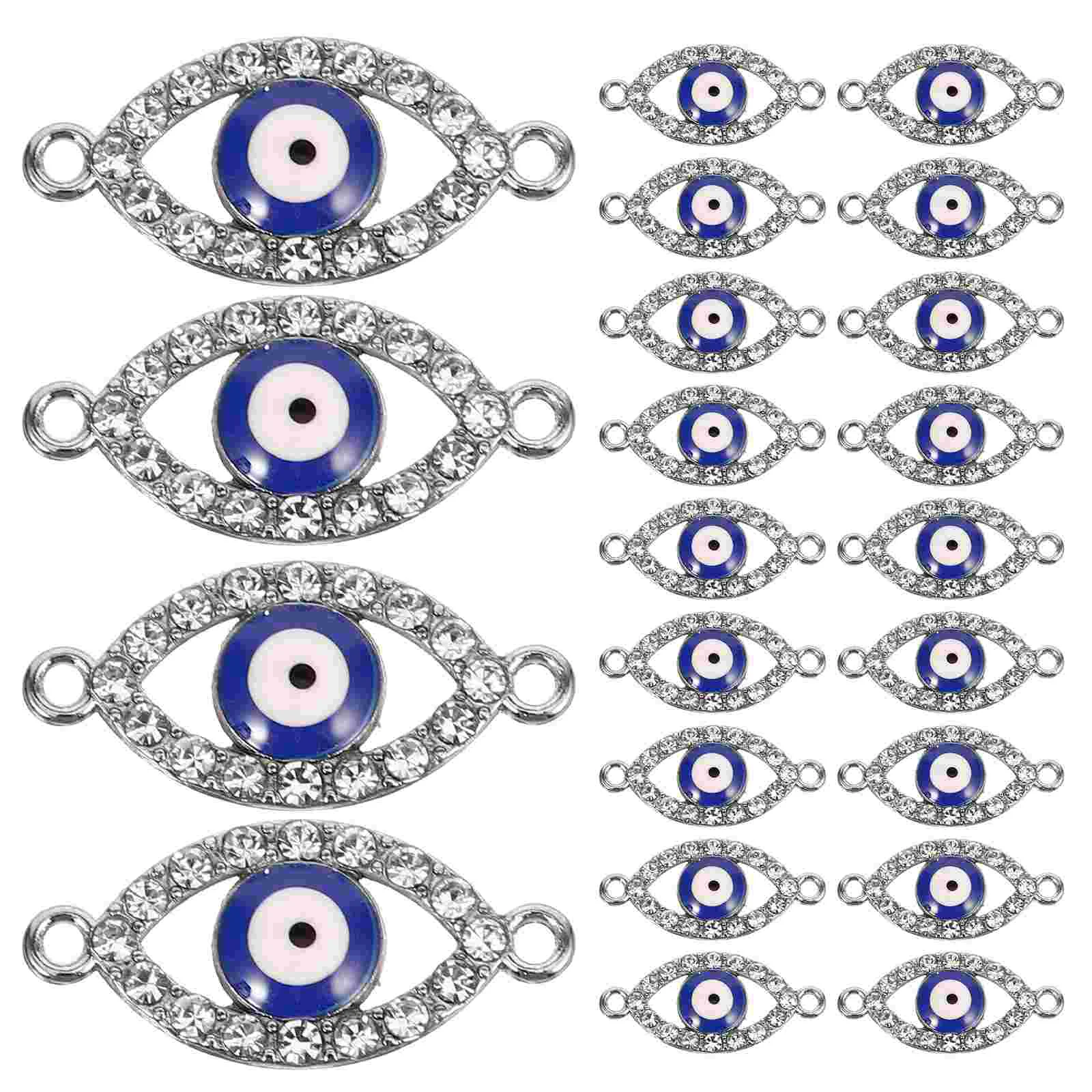 

20 Pcs Jewelry Devil's Eye Pendant Decorate DIY Charms Bracelet Accessories Beads