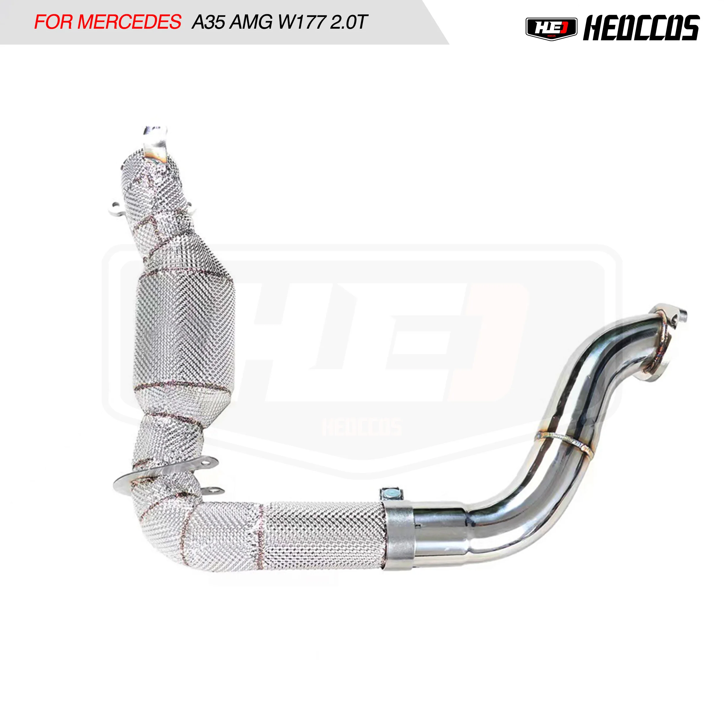 

HEO High Flow Vehicle Exhaust Downpipe For Mercedes Benz A35 AMG W177 2.0T Catalyst Pipe Without Cat Pipe