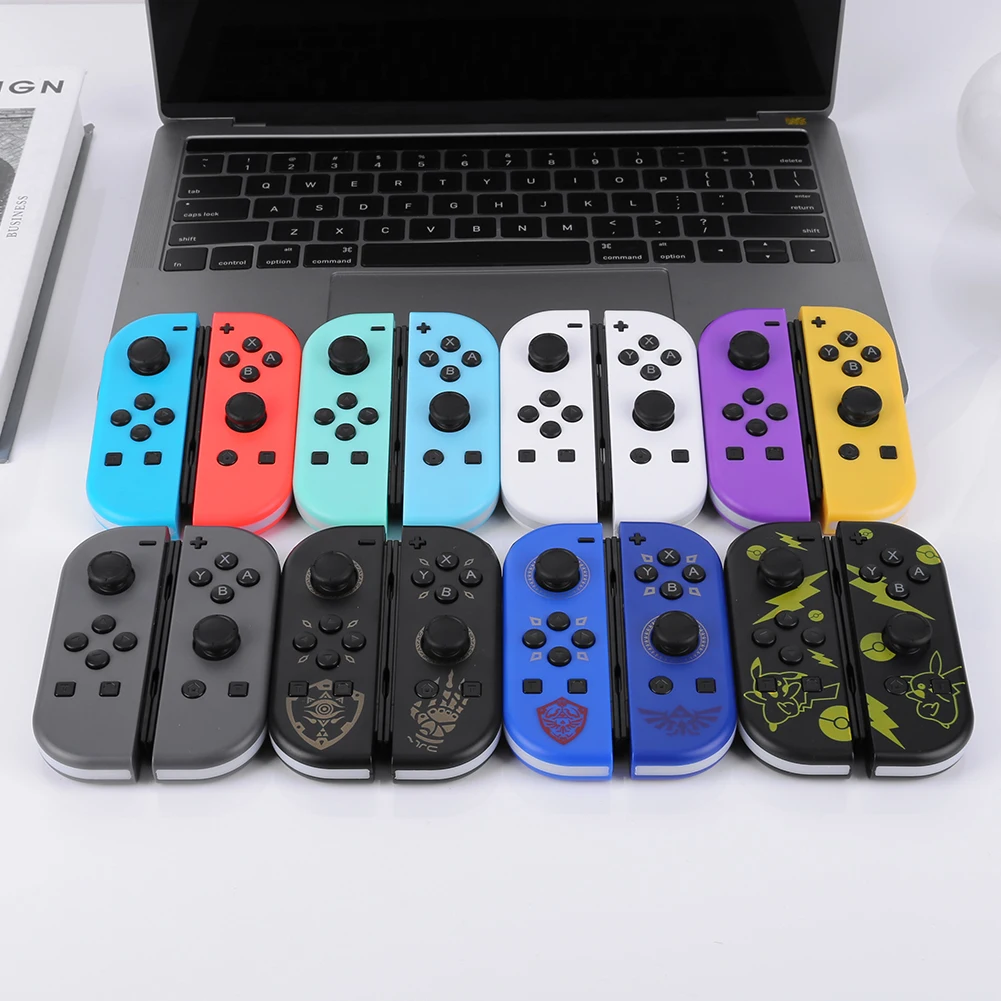 For NS Switch Joy-Con Controller Game Controller Left & Right Bluetooth-Compatible Console Controller with Hand Strap RGB Light