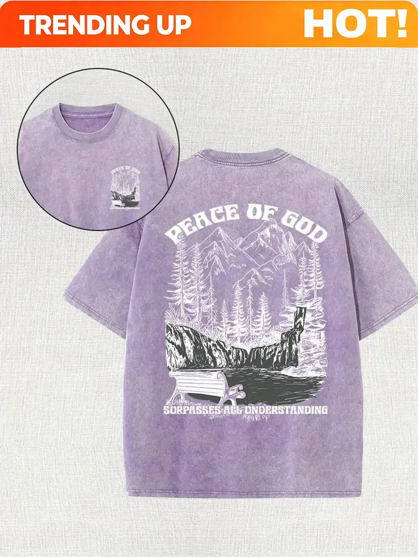 Customization Vintage God's Love Transcends Everything T-Shirt - 100% Cotton Oversized Relaxed Fit Tee With Double-Sided Back &
