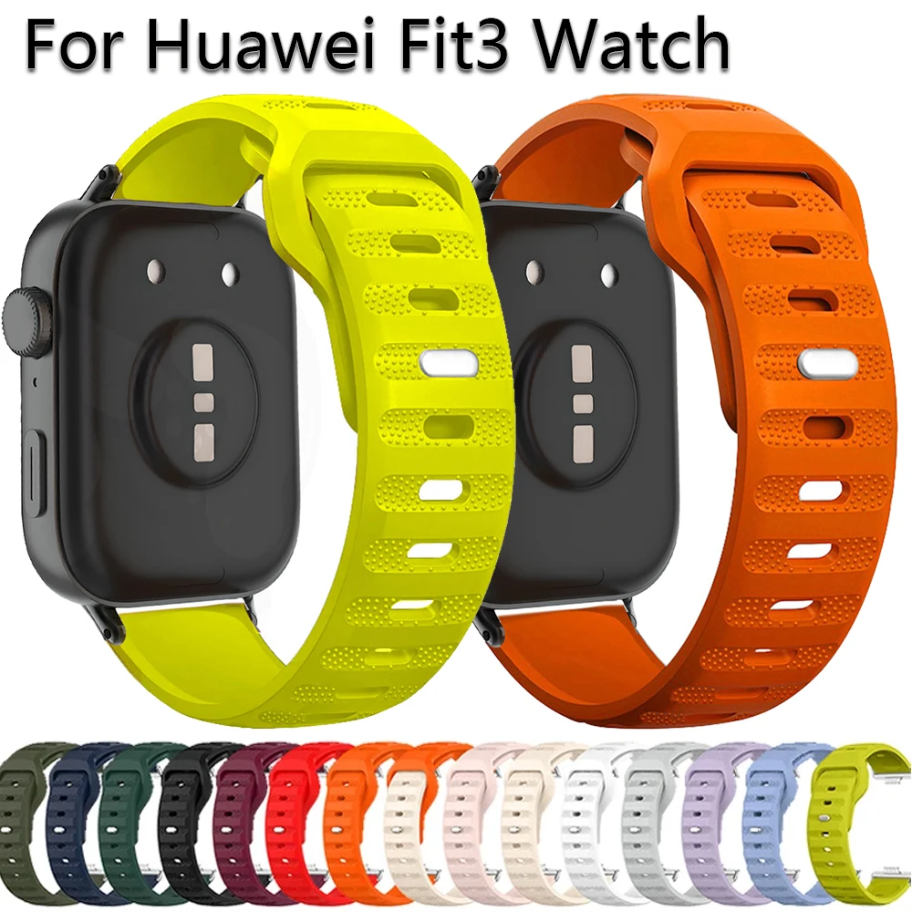 Correa de silicona para reloj inteligente, pulsera deportiva para Huawei Watch Fit 3, accesorios de pulsera