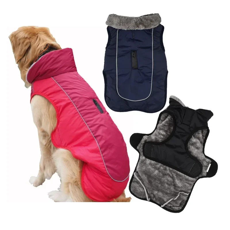 Warm Dogs Clothes Jackets Winter Windproof Warmly Pet Dog Coat Cold Weather Pet Clothing Vest For Cat Small Medium Large Dogs