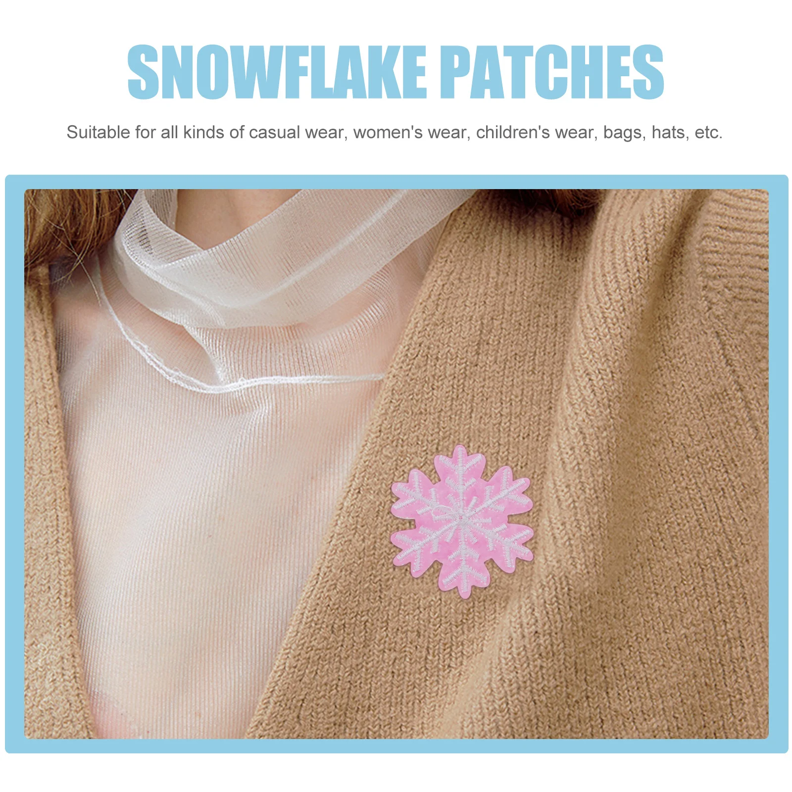 

60 шт., рождественские вышитые снежинки, аппликации, нашивки, тонкая резка, украшение «сделай сам», для одежды, сумок, шапок, аксессуаров