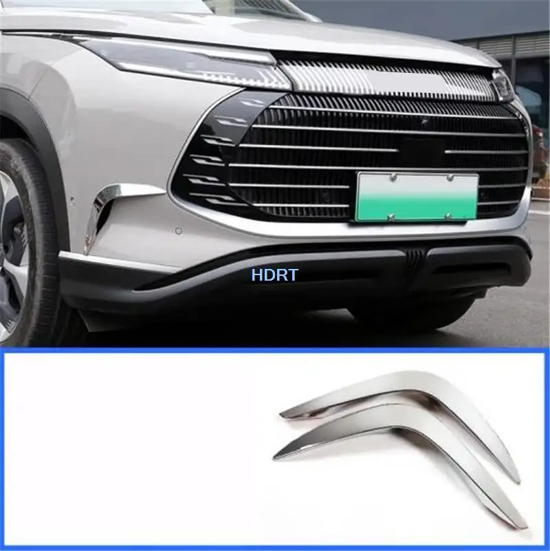 

For BYD Frigate 07 Corvette 07 2023 + Car Style Front Blade Strip Fog Light Wind Knife Eyebrow Cover Sticker Frame Accessories