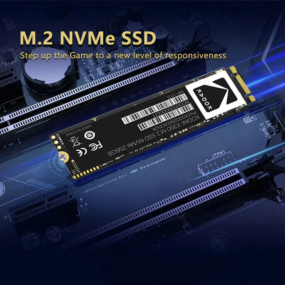 كوداك-قرص صلب داخلي للكمبيوتر المحمول وسطح المكتب ، محرك أقراص ذو حالة صلبة ، SSD NVME M.2 ، ive GB ، 1.2 GB ، 1 ive ، PCIe3.0 x 4 ، Gen3