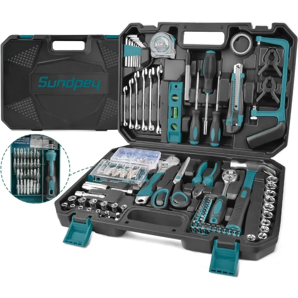 Sundpey Household Tool Kit for 257-PCs - Home Auto Repair Tool Set Complete General Hand Tool Set - Kits for Handyman