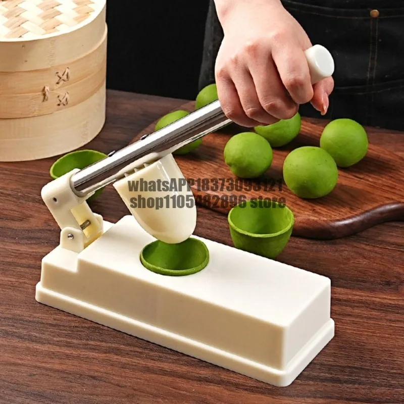 Hand Press Sweet Green Rice Balls Skin Molds Oval Efficient Dumpling Skin Wrapper Mold Labor-saving Lengthen Handle