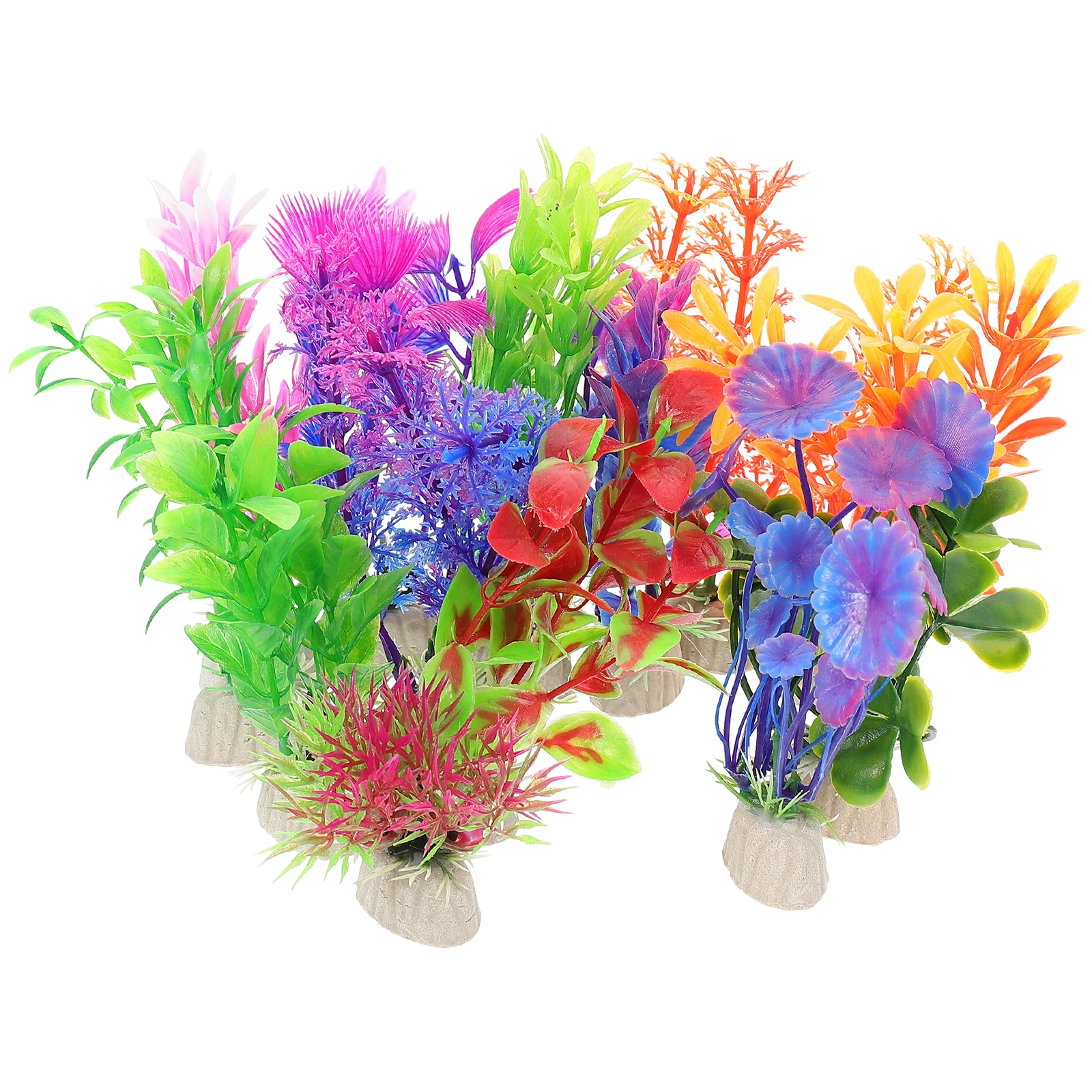 

1 set 1 Set Simulation Water Grass Aquatic Plants Fish Tank Decorations Aquarium Landscape Plastic Simulated Fake Decorative
