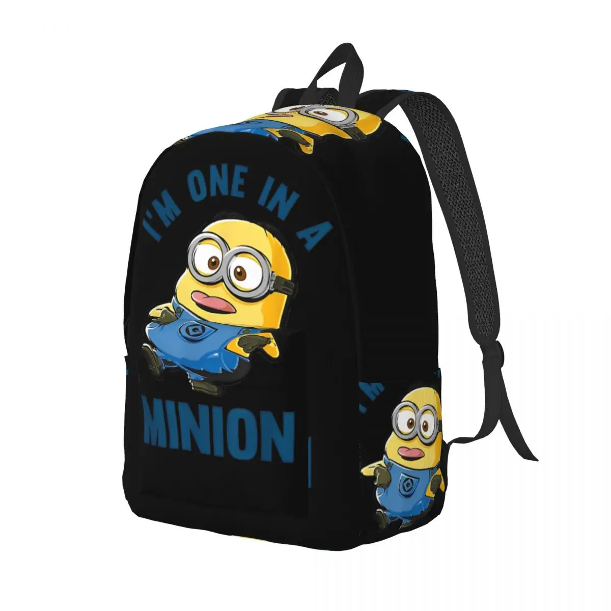 Mochila de moda M-Minionsed con bolsillo para estudiantes, senderismo, viaje, mochila para hombres y mujeres, bolso de hombro universitario