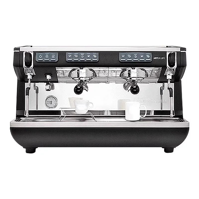 Coffee machine double head, commercial semi-automatic electronic control high cup version