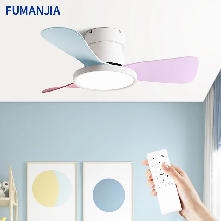 20 & 28 Inch Inverter Ceiling Fan with LED Light – 6 - Speed Quiet, Full - Spectrum Eye - Care Lighting for Bedroom/Living Room