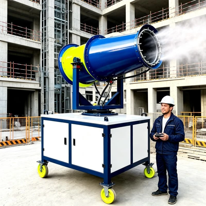 Large Capacity Fog Cannon System 100m Throw for Open Pit Mining Stockpile Yard Customized High Efficiency High Quality