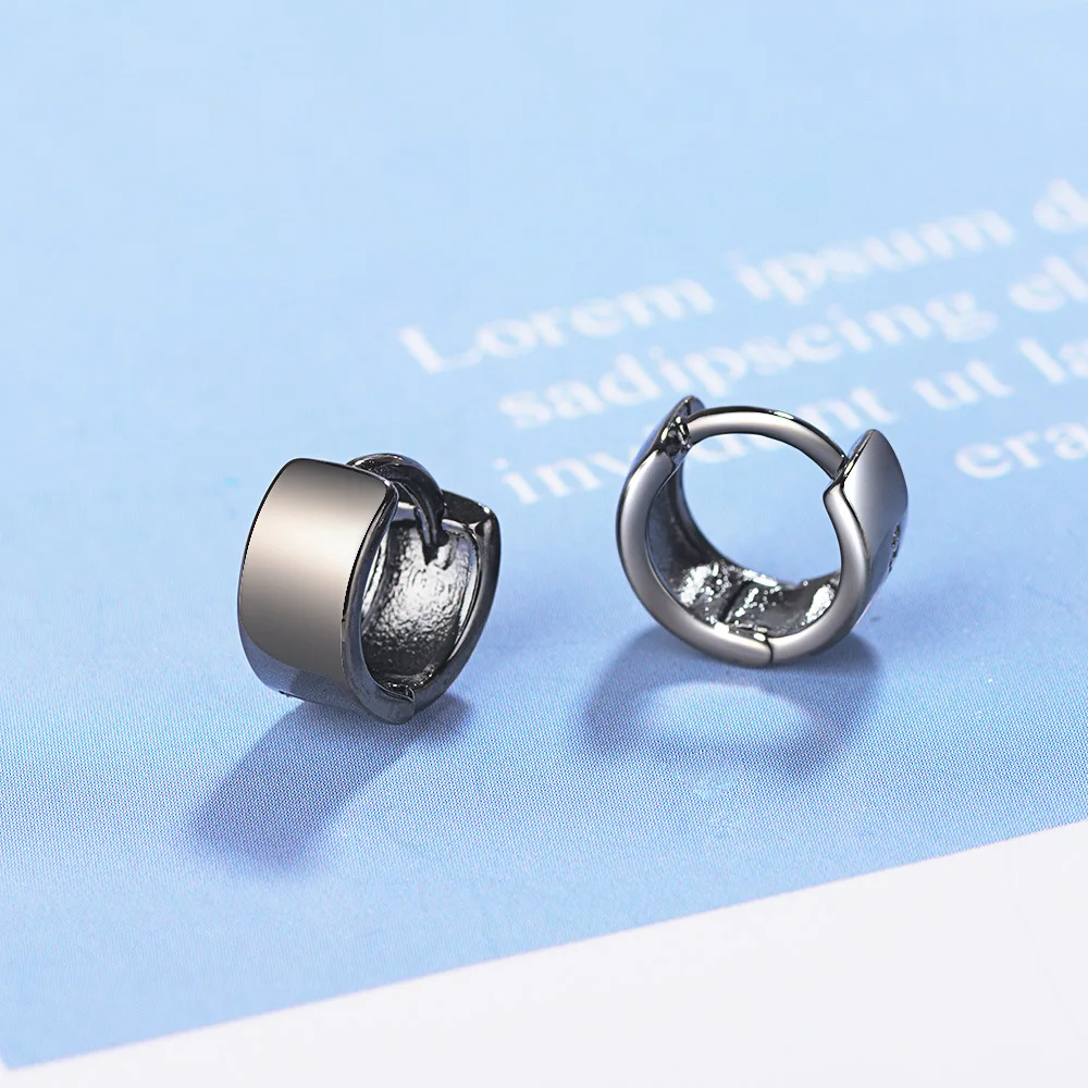 2026 Small Circles Hoop Earrings For Women Men Fashion Jewelry Gifts Punk Simple Stamp 925 Sterling Silver