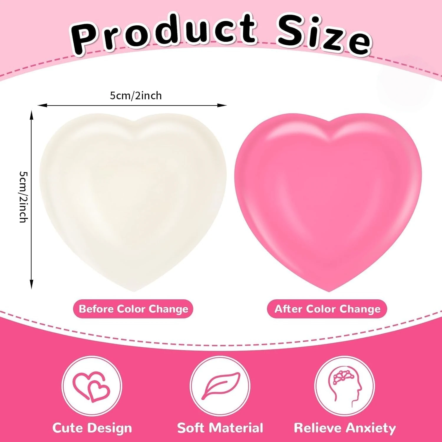 Color Changes Relieves Pressure Toys Anti Pressure Slow Rebound Heart Squeeze Toy As Sun Light Cute Cartoon Maltose Finger Toys