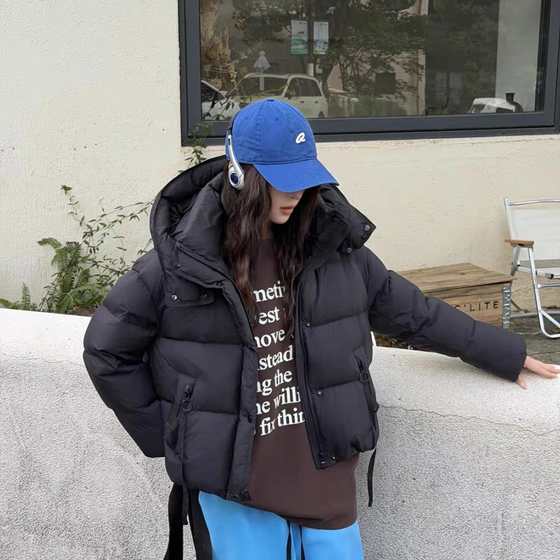 Overjas Witte Eendendons Vrouwen Warme Vrouwen Donsjack 2025 Winter Nieuwe Hoge Kwaliteit Capuchon Vrouwen Donsjack Mode Parker H767