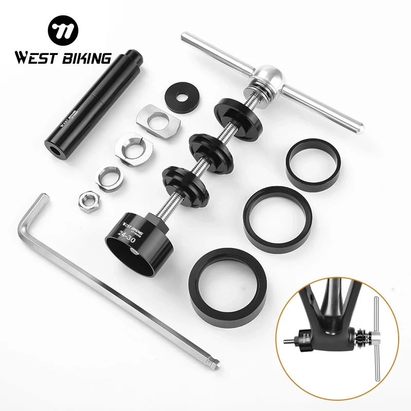 

WEST BIKING Bicycle Bottom Bracket Road Bike Axis Removal Install Tool BB Press Fit 24mm 30mm BB86 BB30 BB92 PF30 Repair Kit Set