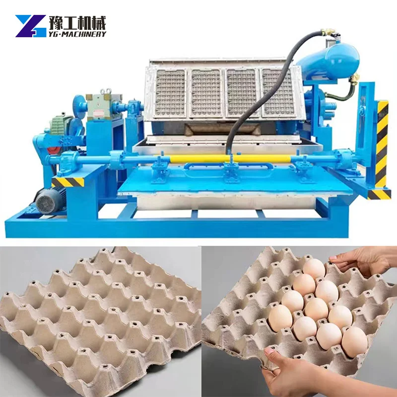 YG Semi Automatic Egg Plate Making Machine Used Paper Mold Egg Tray Machine