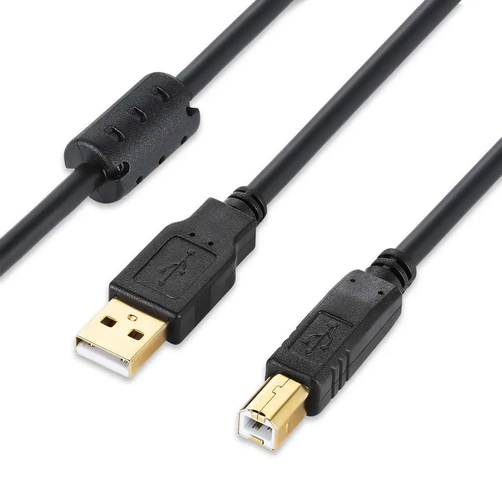 USB Printer Cable 16.5 FT  Type A Male to B Male Printer Scanner Cord for HP Canon Lexmark Epson Dell USB A to B Cables and More