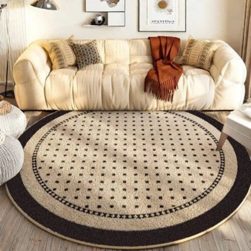 Ethnic Striped Pattern Round Rug Living Room Native Geometry Carpet Boho Home Decor Floor Mat Entryway Area Rugs Door Mats