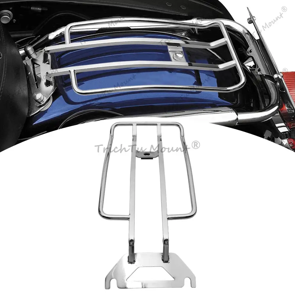

Мотоциклетный усиленный хромированный съемный багажник для Harley Electra Glide, Road Glide, Road King, Street Glide 1997-2025
