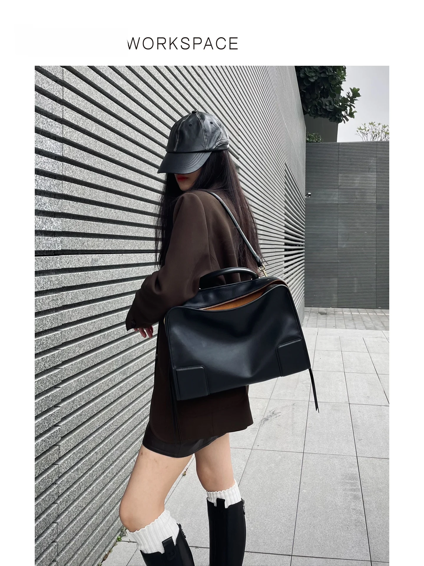 

AVAVLAND Large Capaci Leather Handbag Faionable Commuter Tote Bag Pillow ape Ci Chic Single oulder Strap Bag