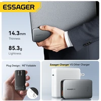 Essager Ultra Thin 65W GaN Travel Charger Quick Charge 4.0 PD3.0 PPS Portable Type C Charger For iPhone Samsung Macbook Laptop 6