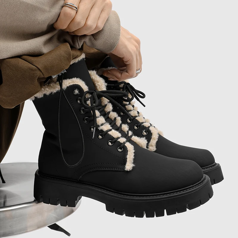 Men's casual shoes Trendy fashion high-quality and warm styles office work 38-46 Black plus size Daily Hot selling Youth