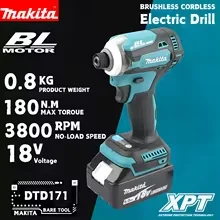 makita-dtd171-18v-lxt-brushless-cordless-impact-tool-180n·m-1-4-hex-with-wood-and-t-modes-for-carpentry-jobs