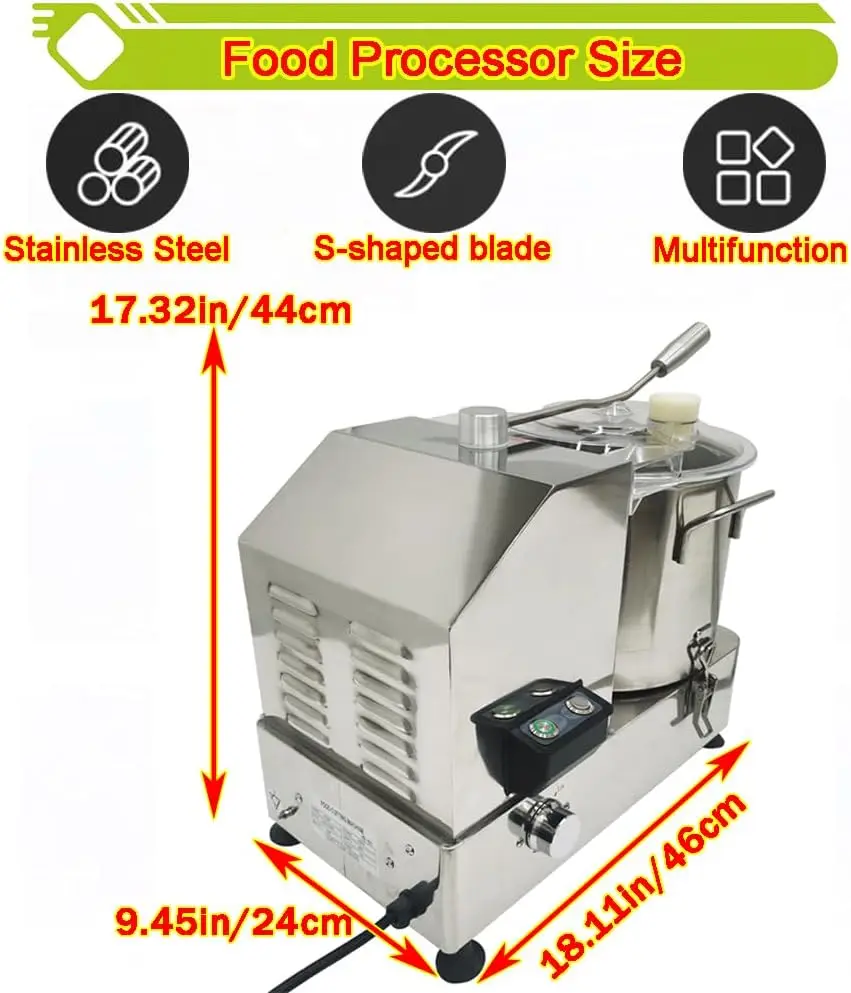 منتج أغذية مفرمة خضروات كهربائية مفرمة اللحم 9L الفولاذ المقاوم للصدأ خلاط خضراوات قطاعة اللحوم سرعة قابلة للتعديل 110 فولت