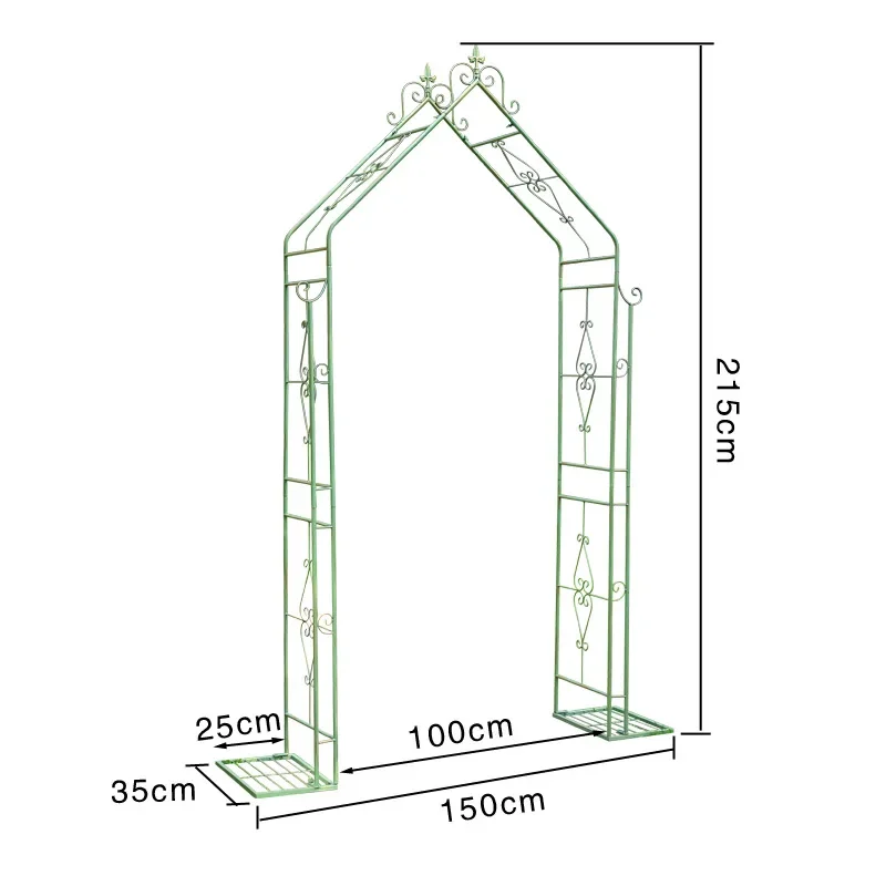 American wrought iron courtyard arch flower stand plant climbing vine stand terrace garden bed and breakfast arrangement