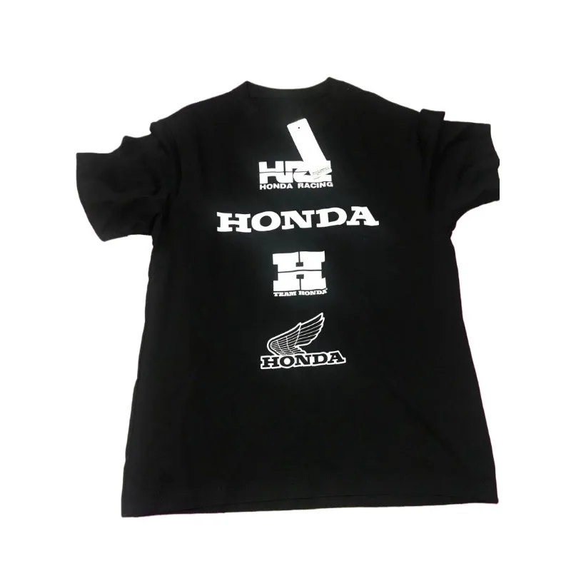 

2026 Unisex Honda Motorcycle Shirts Honda Black T-Shirts For Men 100% Cotton Men's Large Logo T-Shirt Breathable Comfortable Top